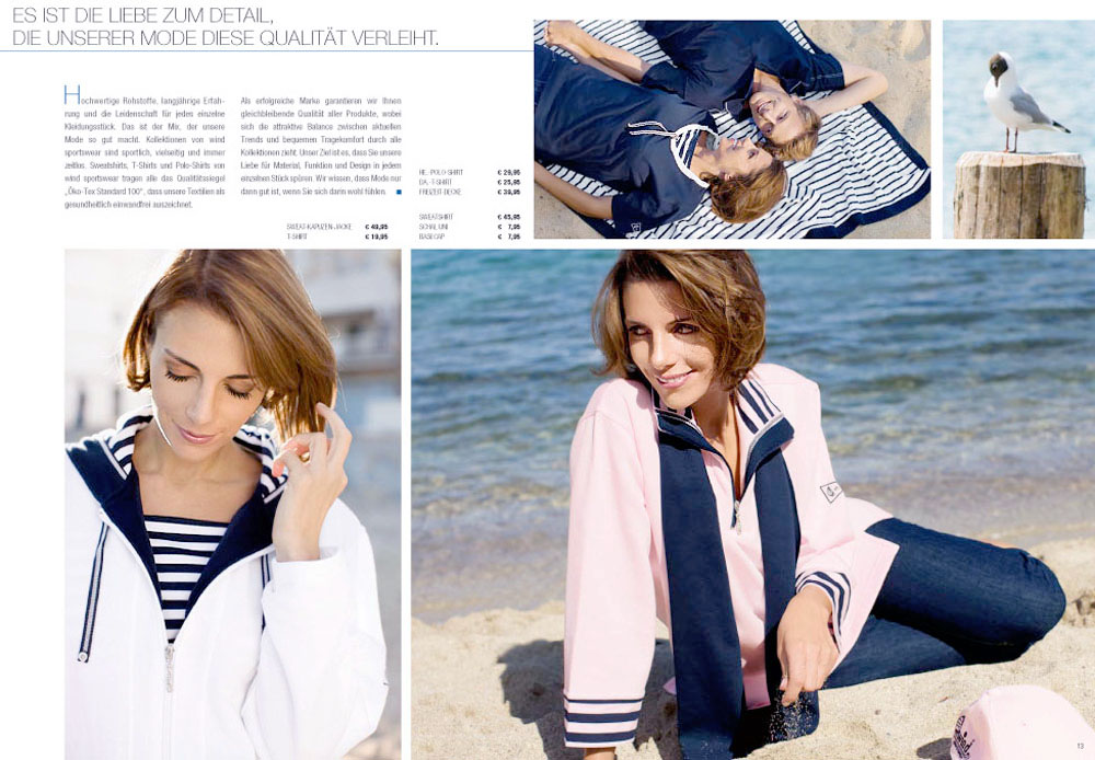 5/6 Fashion photographer produce a catalogue for fashion label wind in spain with models Adi and Gerd