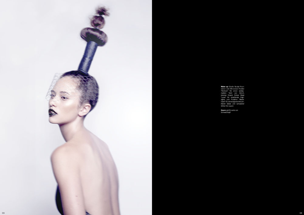 2/3 Beauty series for freework in Hannover with photo model Thijsiena by Most Wanted Models. Hair and make up by Avril Paul