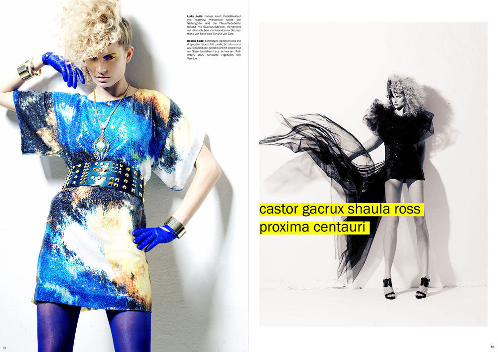 7/7 Editorial for fashion magazine. Hair and make up by Mart Reker from Nina Klein Agency and fashion styling by Susanne Marx