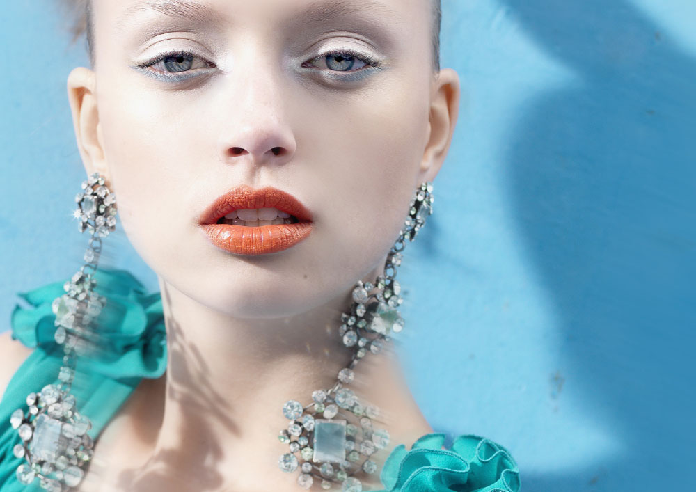 6/8 Editorial for fashion magazine. Fashion from Anja Gockel. Hair and make up by Nadine Thoma and fashion styling by Susanne Marx