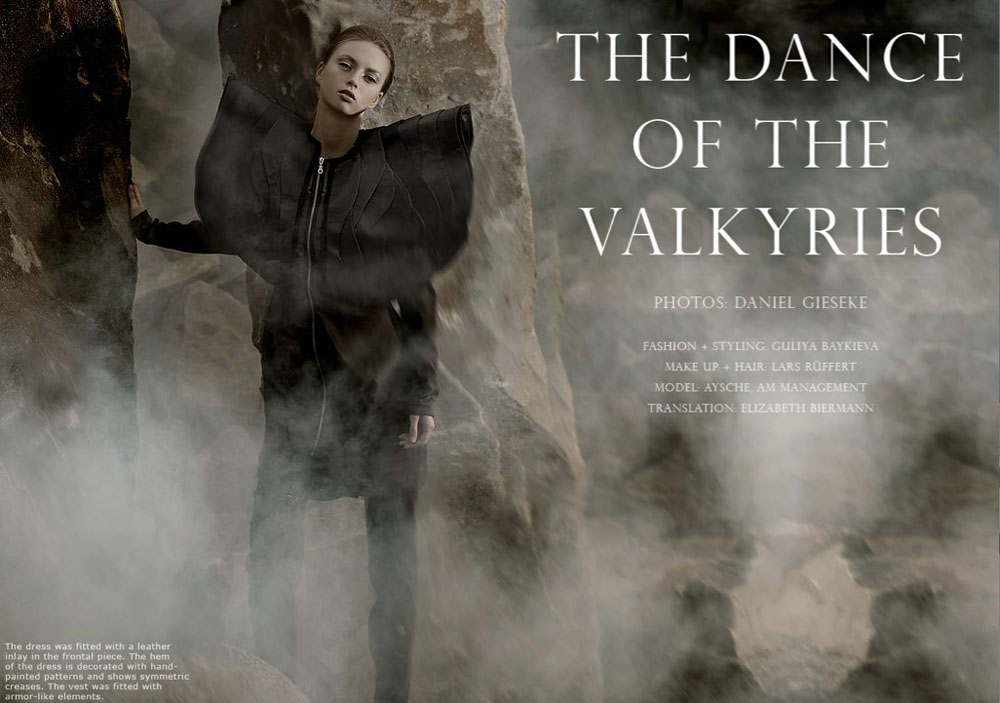 1/8 Editorial for fashion magazine Finetaste. Hair and make up by Lars Rüffert and fashion styling by Guliya Baykieva