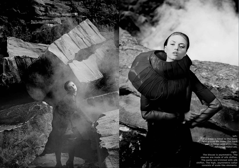 6/8 Editorial for fashion magazine Finetaste. Hair and make up by Lars Rüffert and fashion styling by Guliya Baykieva